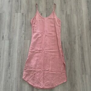 Dusty Pink Linen Slip Dress